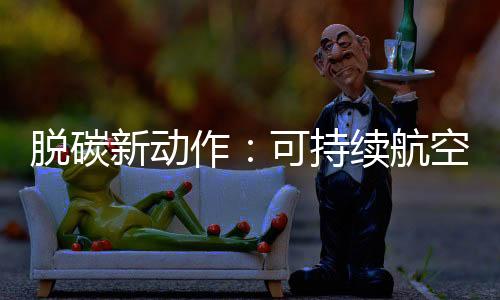 脱碳新动作:可持续航空燃料试点,按下绿色交通启动键